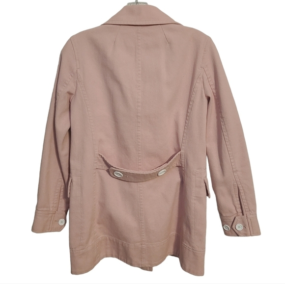 J. Crew | Women's Pink Double Breast Heavyweight Cotton Twill Jacket (Size 00) - Picture 16 of 16